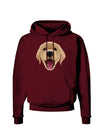 Cute Golden Retriever Puppy Face Dark Hoodie Sweatshirt-Hoodie-TooLoud-Maroon-Small-Davson Sales