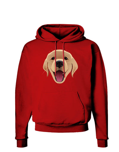 Cute Golden Retriever Puppy Face Dark Hoodie Sweatshirt-Hoodie-TooLoud-Red-Small-Davson Sales