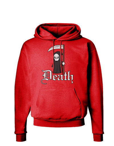 Cute Grim Reaper - Death Text Dark Hoodie Sweatshirt-Hoodie-TooLoud-Red-Small-Davson Sales