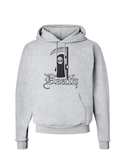 Cute Grim Reaper - Death Text Hoodie Sweatshirt-Hoodie-TooLoud-AshGray-Small-Davson Sales