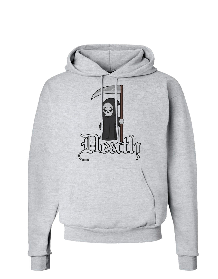 Cute Grim Reaper - Death Text Hoodie Sweatshirt-Hoodie-TooLoud-White-Small-Davson Sales