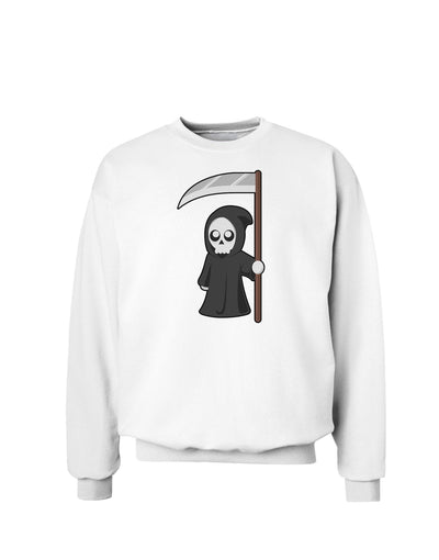 Cute Grim Reaper - Halloween Sweatshirt-Sweatshirts-TooLoud-White-Small-Davson Sales