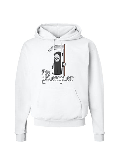 Cute Grim Reaper - Name Text Hoodie Sweatshirt-Hoodie-TooLoud-White-Small-Davson Sales