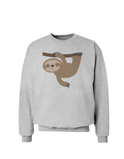 Cute Hanging Sloth Sweatshirt-Sweatshirts-TooLoud-AshGray-Small-Davson Sales