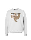 Cute Hanging Sloth Sweatshirt-Sweatshirts-TooLoud-White-Small-Davson Sales