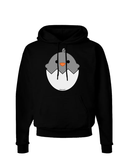 Cute Hatching Chick - Gray Dark Hoodie Sweatshirt by TooLoud-Hoodie-TooLoud-Black-Small-Davson Sales