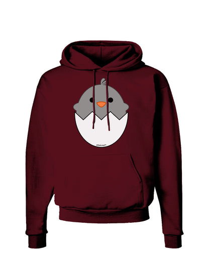 Cute Hatching Chick - Gray Dark Hoodie Sweatshirt by TooLoud-Hoodie-TooLoud-Maroon-Small-Davson Sales