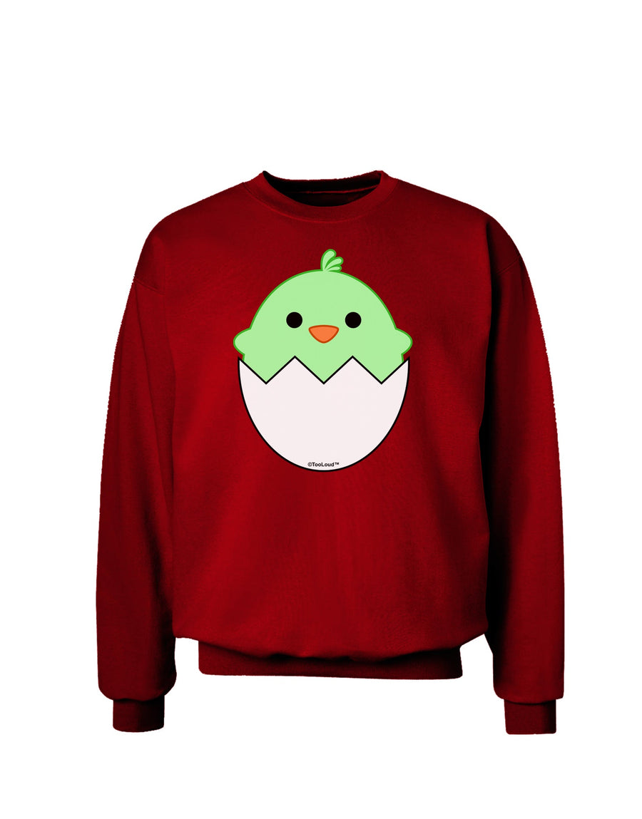 Cute Hatching Chick - Green Adult Dark Sweatshirt by TooLoud-Sweatshirts-TooLoud-Black-Small-Davson Sales