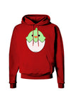 Cute Hatching Chick - Green Dark Hoodie Sweatshirt by TooLoud-Hoodie-TooLoud-Red-Small-Davson Sales