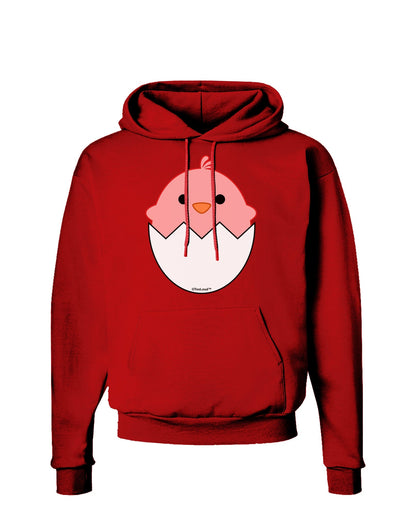 Cute Hatching Chick - Pink Dark Hoodie Sweatshirt by TooLoud-Hoodie-TooLoud-Red-Small-Davson Sales