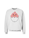 Cute Hatching Chick - Pink Sweatshirt by TooLoud-Sweatshirts-TooLoud-White-Small-Davson Sales