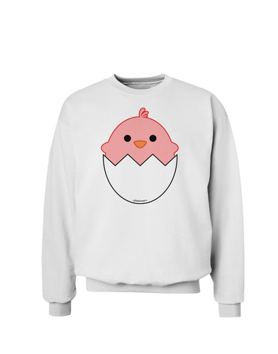 Cute Hatching Chick - Pink Sweatshirt by TooLoud-Sweatshirts-TooLoud-White-Small-Davson Sales