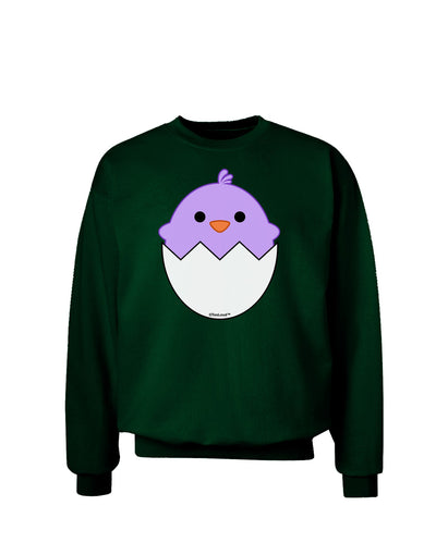 Cute Hatching Chick - Purple Adult Dark Sweatshirt by TooLoud-Sweatshirts-TooLoud-Deep-Forest-Green-Small-Davson Sales