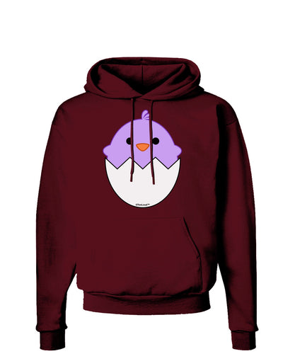 Cute Hatching Chick - Purple Dark Hoodie Sweatshirt by TooLoud-Hoodie-TooLoud-Maroon-Small-Davson Sales