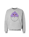 Cute Hatching Chick - Purple Sweatshirt by TooLoud-Sweatshirts-TooLoud-AshGray-Small-Davson Sales