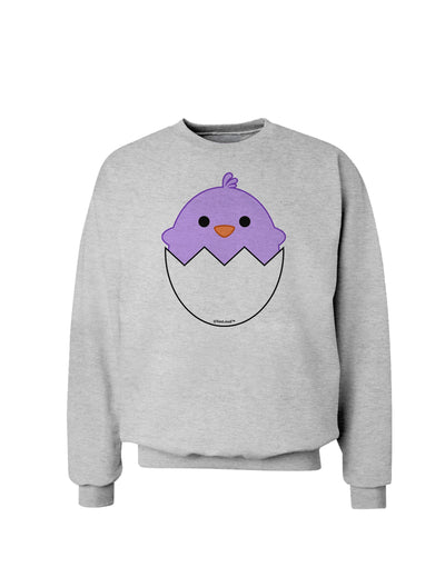 Cute Hatching Chick - Purple Sweatshirt by TooLoud-Sweatshirts-TooLoud-AshGray-Small-Davson Sales