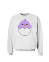 Cute Hatching Chick - Purple Sweatshirt by TooLoud-Sweatshirts-TooLoud-White-Small-Davson Sales