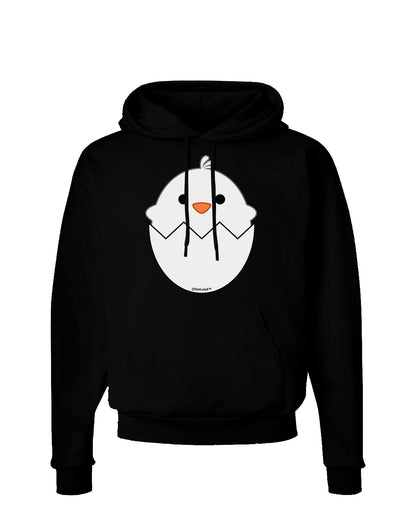 Cute Hatching Chick - White Dark Hoodie Sweatshirt by TooLoud-Hoodie-TooLoud-Black-Small-Davson Sales