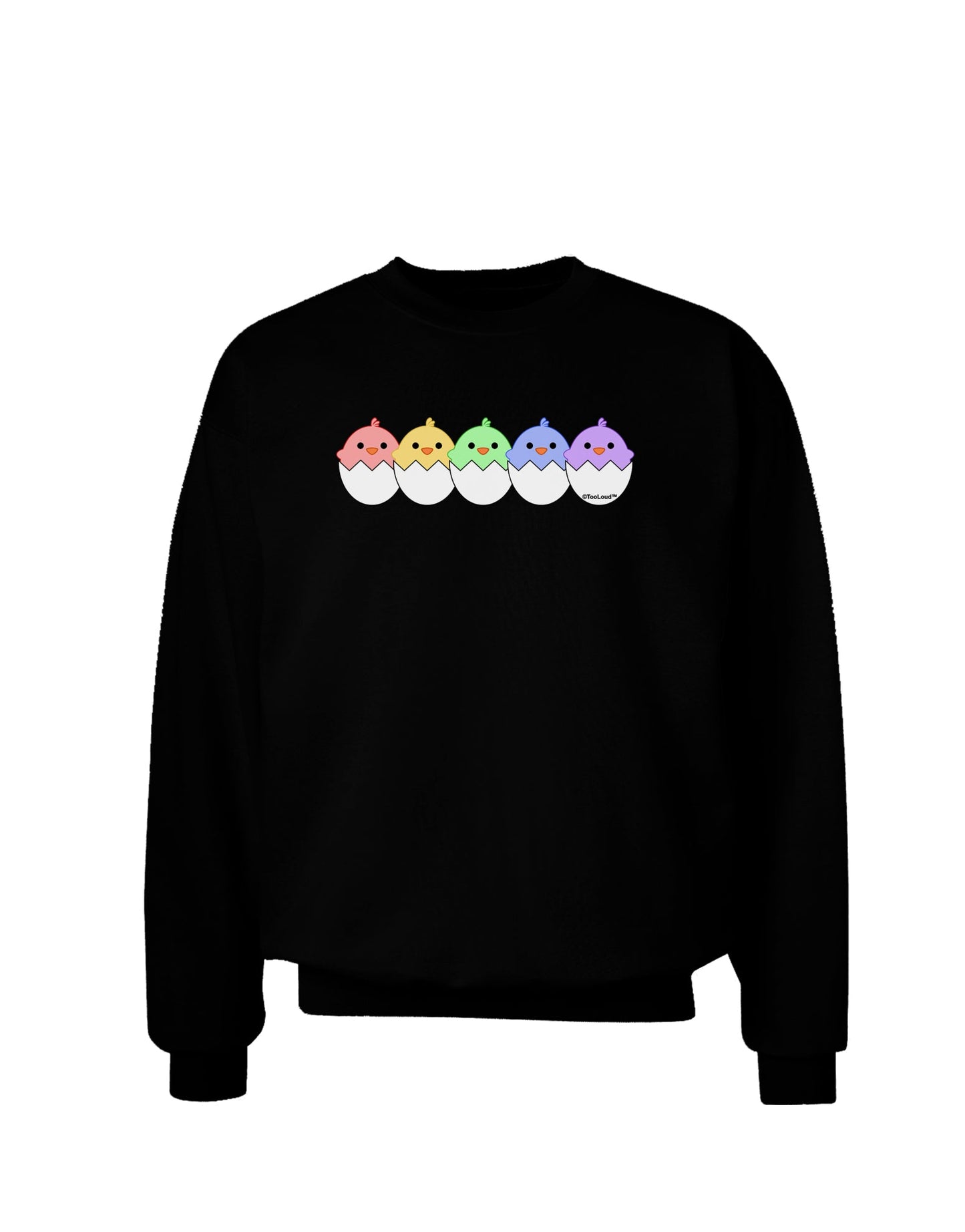 Cute Hatching Chicks Group #2 Adult Dark Sweatshirt by TooLoud-Sweatshirts-TooLoud-Black-Small-Davson Sales