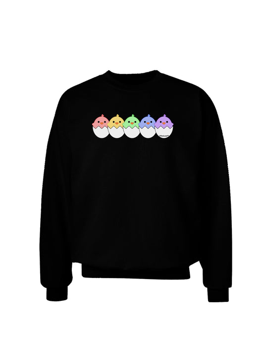 Cute Hatching Chicks Group #2 Adult Dark Sweatshirt by TooLoud-Sweatshirts-TooLoud-Black-Small-Davson Sales