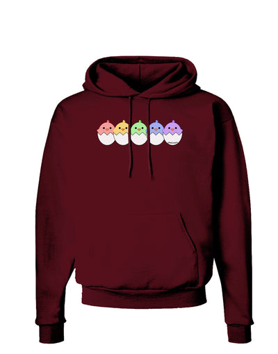 Cute Hatching Chicks Group #2 Dark Hoodie Sweatshirt by TooLoud-Hoodie-TooLoud-Maroon-Small-Davson Sales