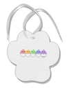 Cute Hatching Chicks Group #2 Paw Print Shaped Ornament by TooLoud-Ornament-TooLoud-White-Davson Sales