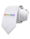 Cute Hatching Chicks Group #2 Printed White Necktie by TooLoud