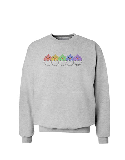 Cute Hatching Chicks Group #2 Sweatshirt by TooLoud-Sweatshirts-TooLoud-AshGray-Small-Davson Sales