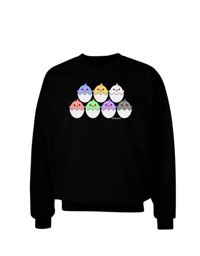 Cute Hatching Chicks Group Adult Dark Sweatshirt by TooLoud-Sweatshirts-TooLoud-Black-Small-Davson Sales