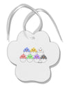 Cute Hatching Chicks Group Paw Print Shaped Ornament by TooLoud-Ornament-TooLoud-White-Davson Sales