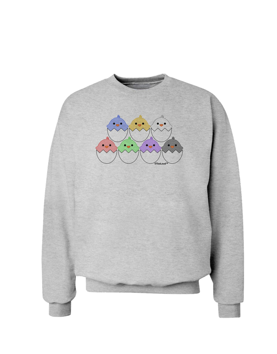 Cute Hatching Chicks Group Sweatshirt by TooLoud-Sweatshirts-TooLoud-White-Small-Davson Sales