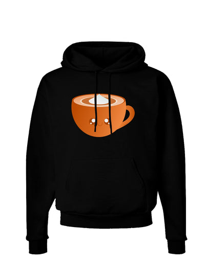 Cute Holiday Drink Pumpkin Spice Latte Dark Hoodie Sweatshirt-Hoodie-TooLoud-Black-Small-Davson Sales