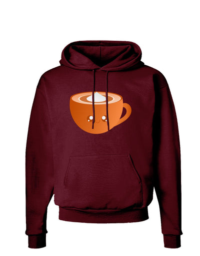 Cute Holiday Drink Pumpkin Spice Latte Dark Hoodie Sweatshirt-Hoodie-TooLoud-Maroon-Small-Davson Sales