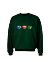 Cute Holiday Drink Set - Christmas Adult Dark Sweatshirt-Sweatshirts-TooLoud-Deep-Forest-Green-Small-Davson Sales