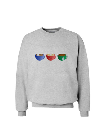 Cute Holiday Drink Set - Christmas Sweatshirt-Sweatshirts-TooLoud-AshGray-Small-Davson Sales