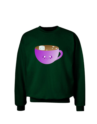 Cute Hot Cocoa Christmas Adult Dark Sweatshirt-Sweatshirts-TooLoud-Deep-Forest-Green-Small-Davson Sales