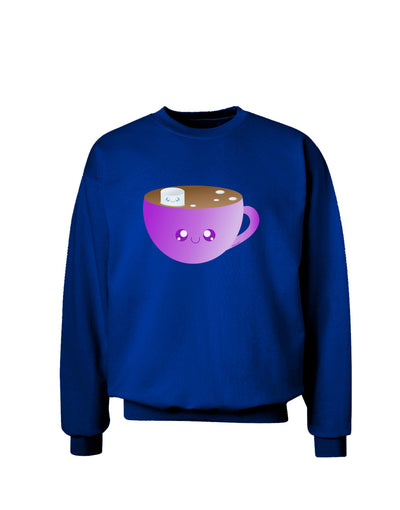 Cute Hot Cocoa Christmas Adult Dark Sweatshirt-Sweatshirts-TooLoud-Deep-Royal-Blue-Small-Davson Sales