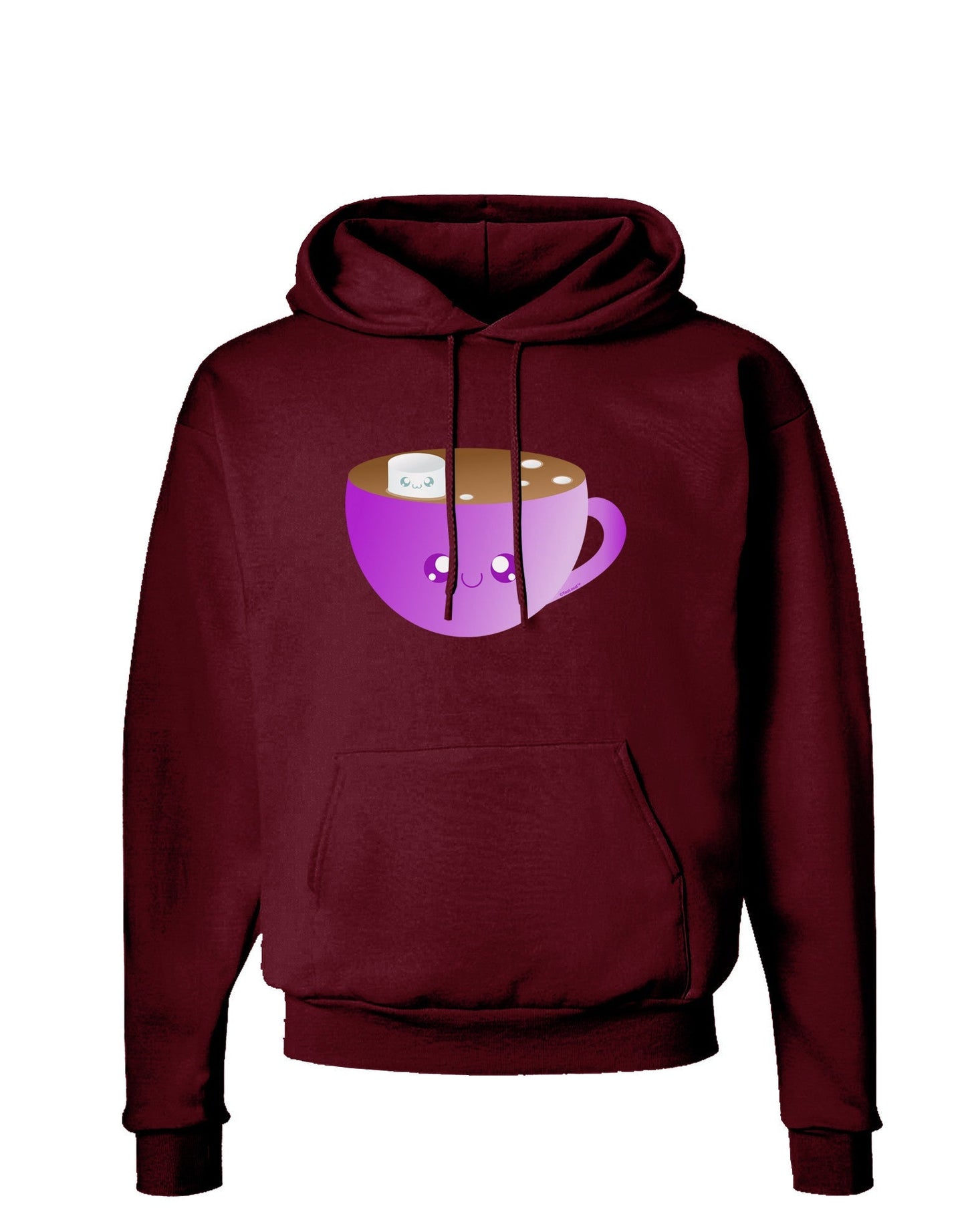 Cute Hot Cocoa Christmas Dark Hoodie Sweatshirt-Hoodie-TooLoud-Maroon-Small-Davson Sales