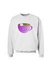 Cute Hot Cocoa Christmas Sweatshirt-Sweatshirts-TooLoud-White-Small-Davson Sales