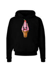 Cute Ice Cream Cone Dark Hoodie Sweatshirt-Hoodie-TooLoud-Black-Small-Davson Sales