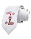 Cute Ice Cream Cone - Sweet As Ice Cream Printed White Necktie