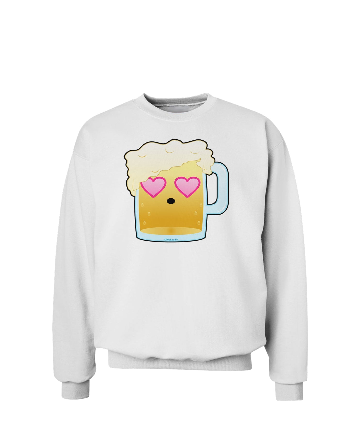 Cute Infatuated Beer Sweatshirt by TooLoud-Sweatshirts-TooLoud-White-Small-Davson Sales