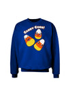 Cute Kawaii Candy Corn Halloween Adult Dark Sweatshirt-Sweatshirts-TooLoud-Deep-Royal-Blue-Small-Davson Sales