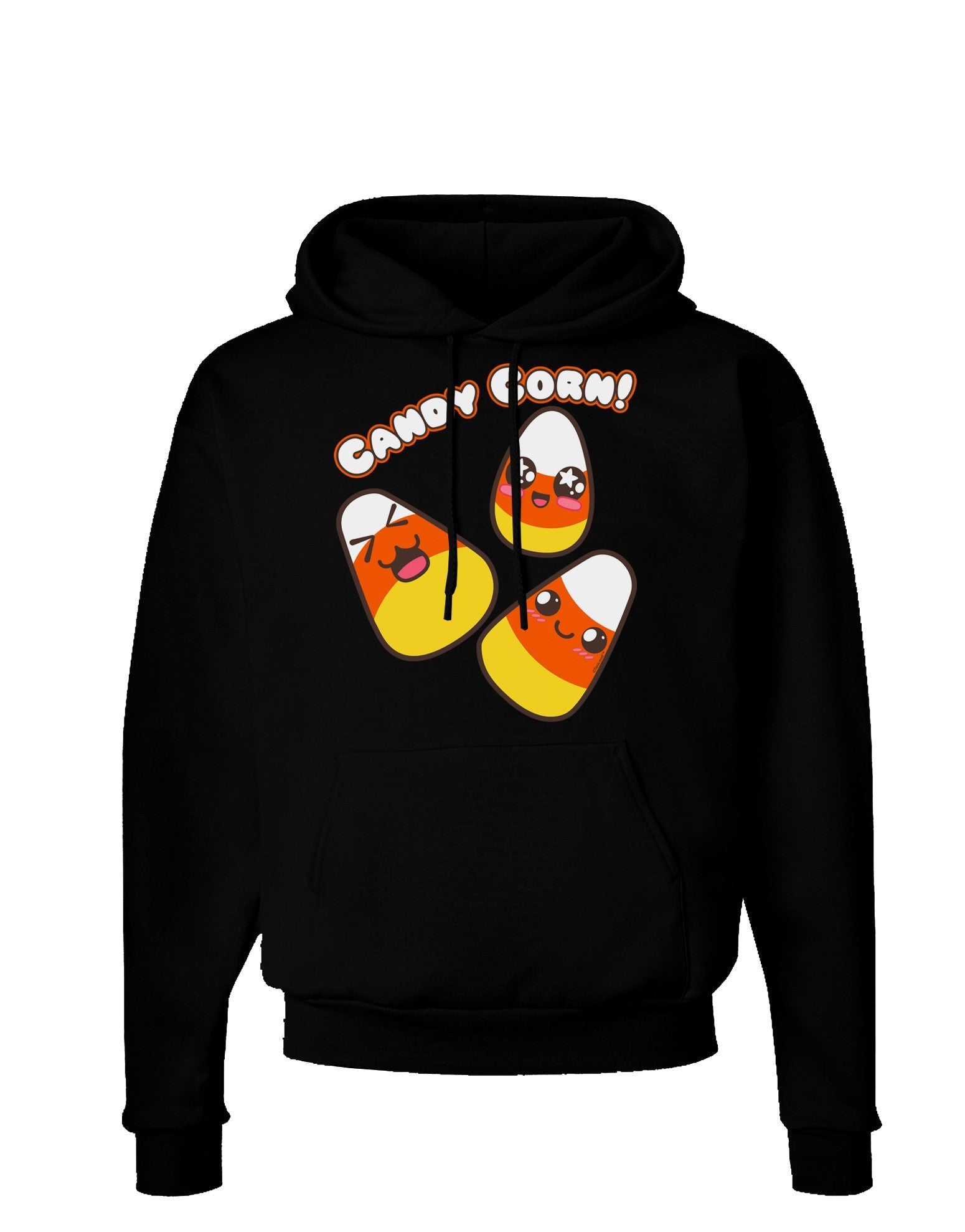 Cute Kawaii Candy Corn Halloween Dark Hoodie Sweatshirt-Hoodie-TooLoud-Black-Small-Davson Sales