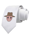 Cute Lil Monster 2 Printed White Necktie