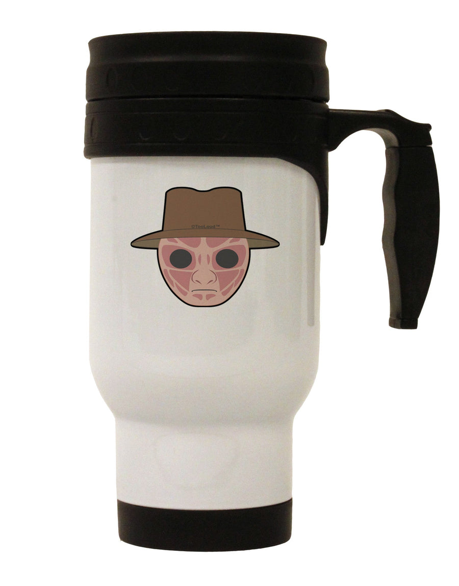 Cute Lil Monster 2 Stainless Steel 14oz Travel Mug-Travel Mugs-TooLoud-White-Davson Sales