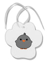 Cute Little Chick - Black Paw Print Shaped Ornament by TooLoud-Ornament-TooLoud-White-Davson Sales