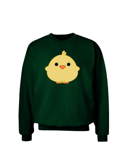 Cute Little Chick - Yellow Adult Dark Sweatshirt by TooLoud-Sweatshirts-TooLoud-Deep-Forest-Green-Small-Davson Sales