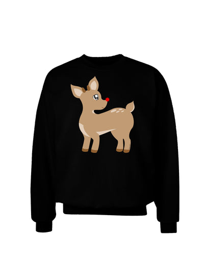 Cute Little Rudolph the Reindeer - Christmas Adult Dark Sweatshirt by TooLoud-Sweatshirts-TooLoud-Black-Small-Davson Sales