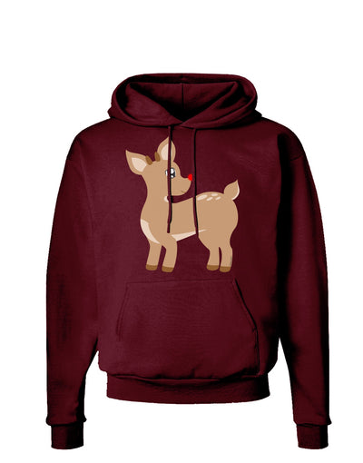 Cute Little Rudolph the Reindeer - Christmas Dark Hoodie Sweatshirt by TooLoud-Hoodie-TooLoud-Maroon-Small-Davson Sales